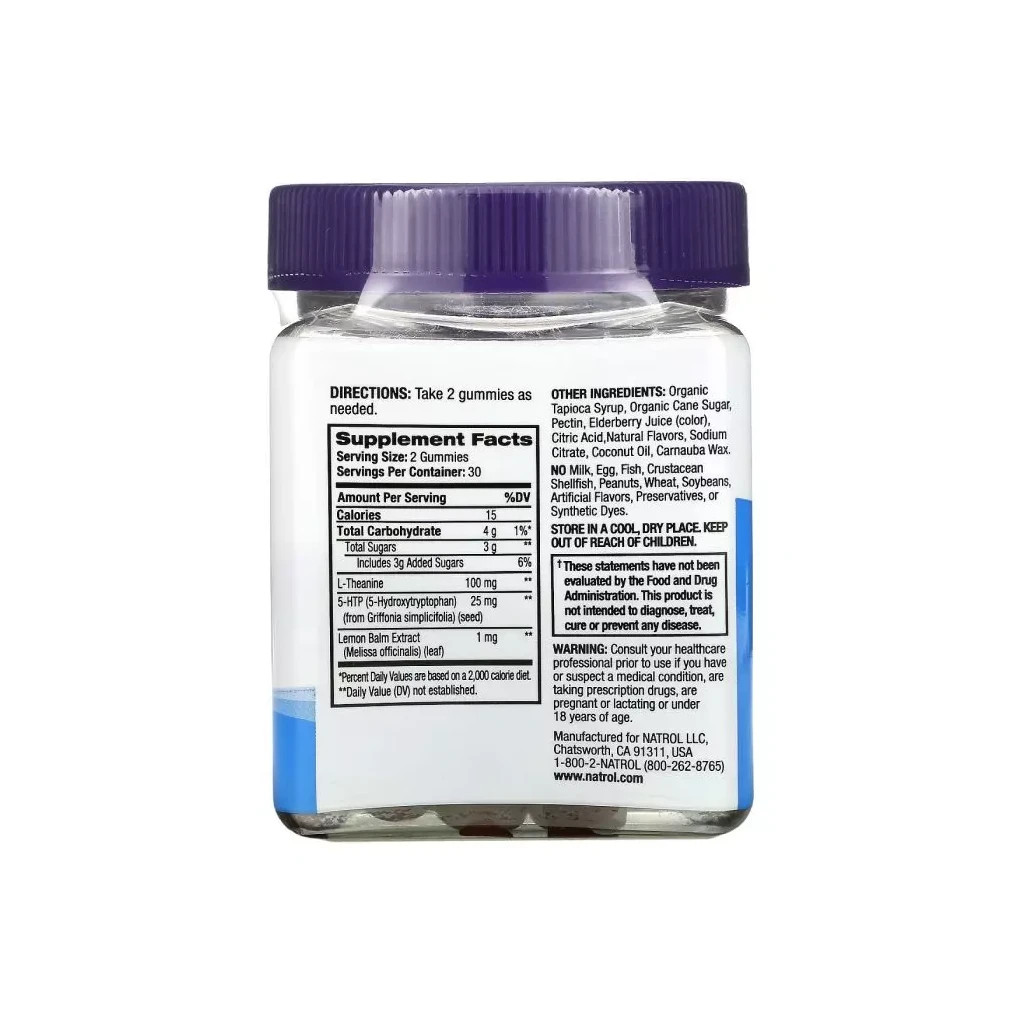 Амінокислота Natrol Розслаблення та спокій, Relax+, смак фруктів, Day Calm, 60 капсул (NTL-07635) - зображення 2