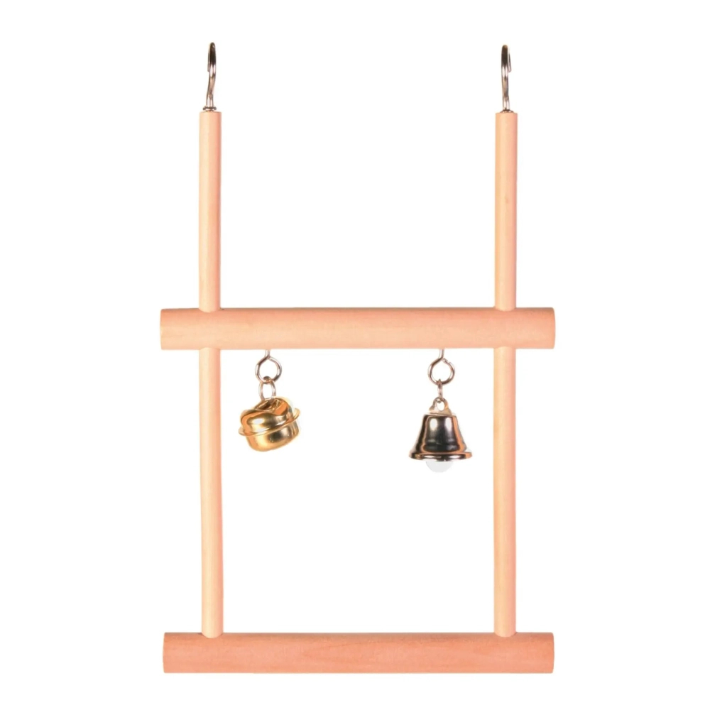 Іграшка для птахів Trixie Гойдалка подвійна з дзвіночками 12х20 см (4011905058221) - зображення 1