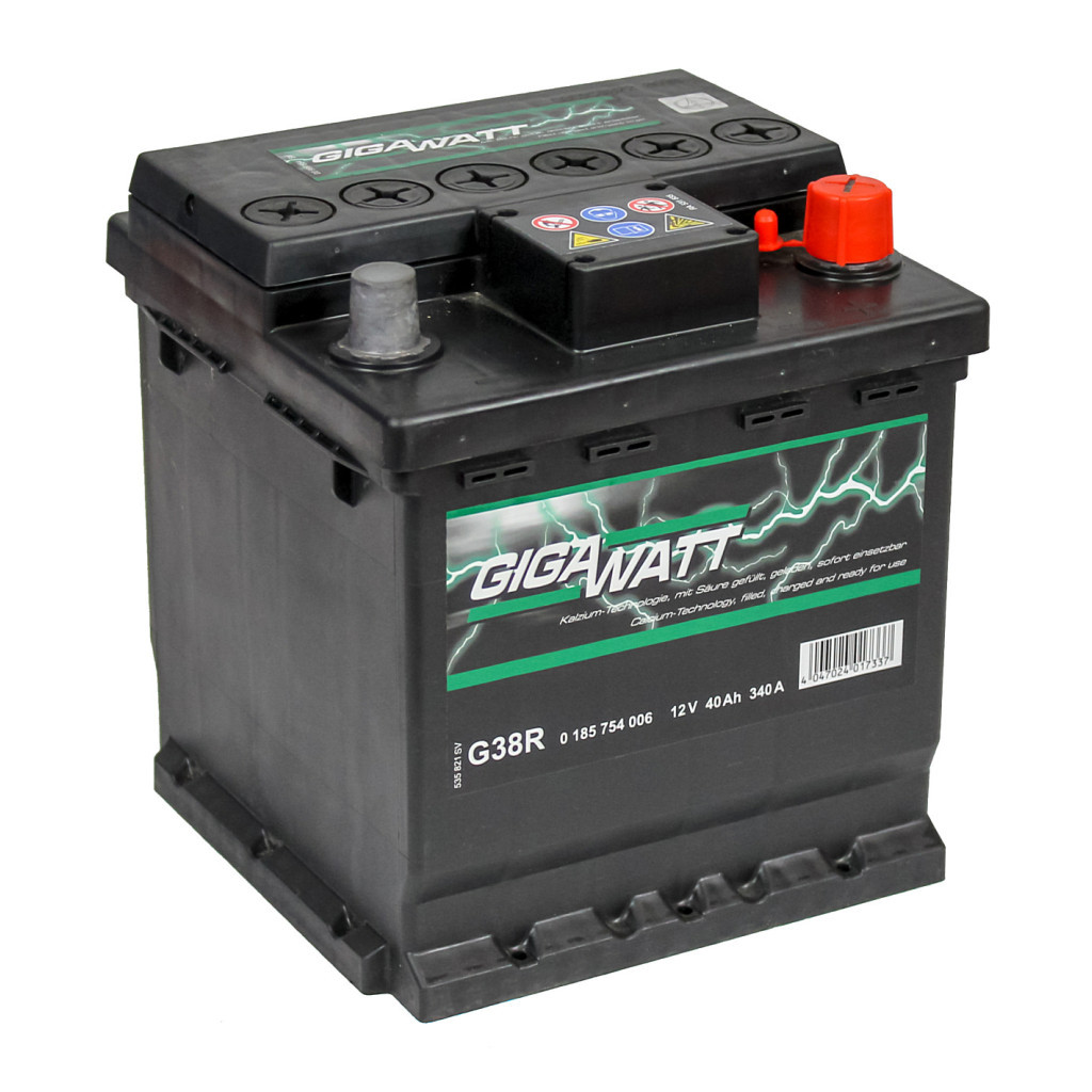 Акумулятор автомобільний GigaWatt 40А (0185754006) - зображення 3