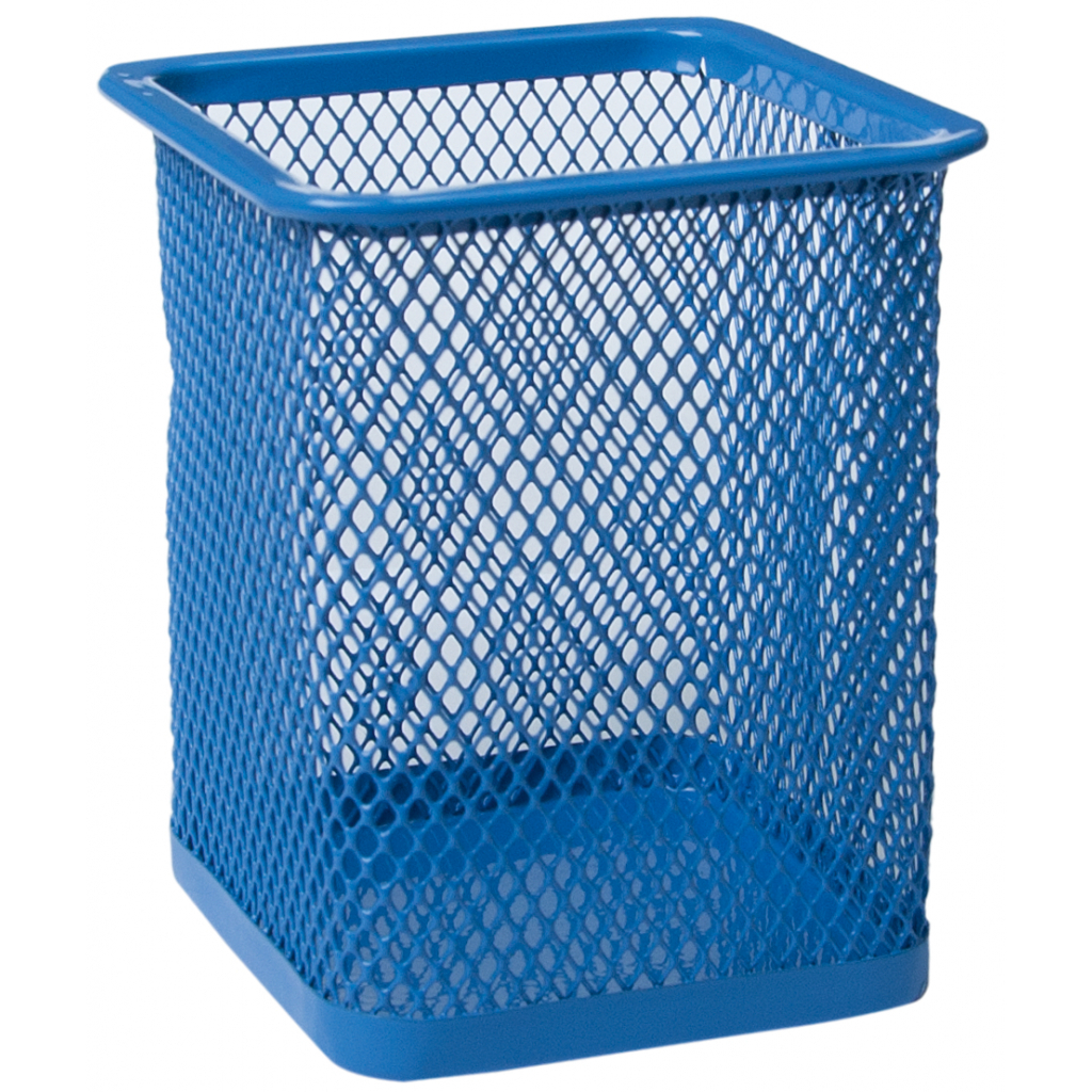 Підставка для ручок Buromax квадратна, металева, синя (BM.6201-02) - зображення 1