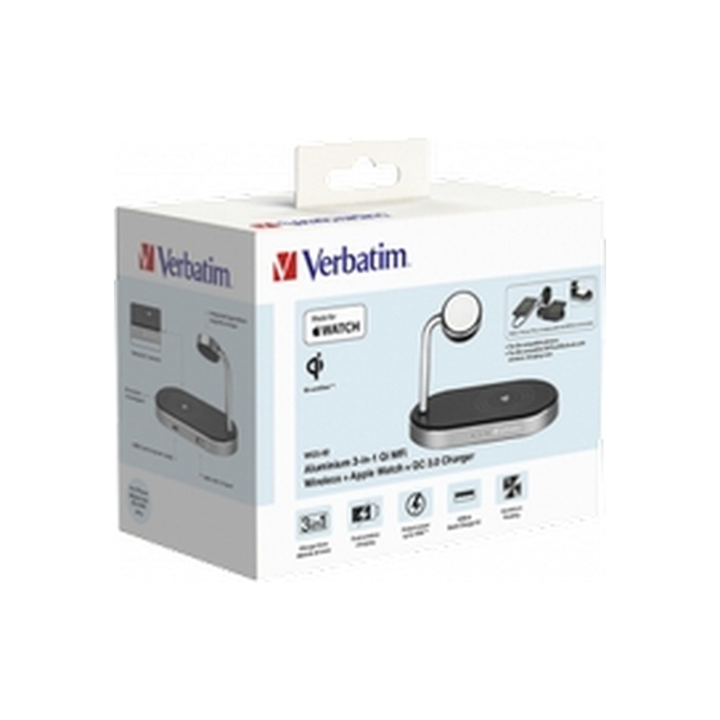 Зарядний пристрій Verbatim 3in1 Apple Watch and iPhone Charging Stand (49556) - зображення 9