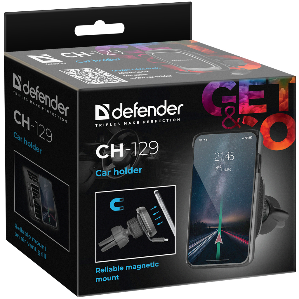 Універсальний автотримач Defender CH-129 магніт, на решітку вентиляції (29129) - изображение 9