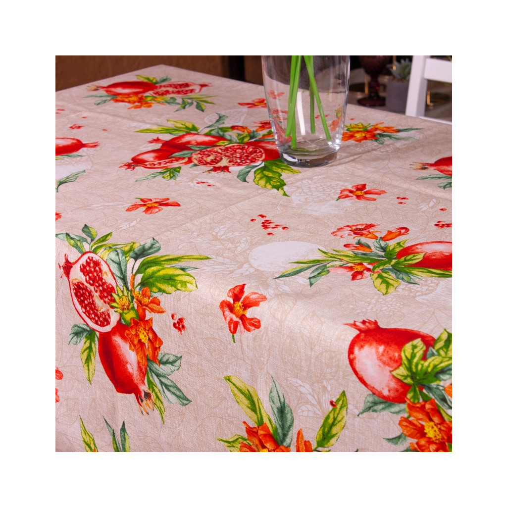 Скатертина MirSon Рогожа №215 Garnet 130x130 см (2200006738442) - зображення 3