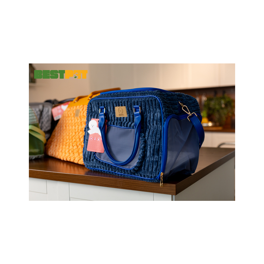 Переноска для тварин MISOKO&CO 41.5x23x28 см темно-синя (YIWUMSK70159) - изображение 6