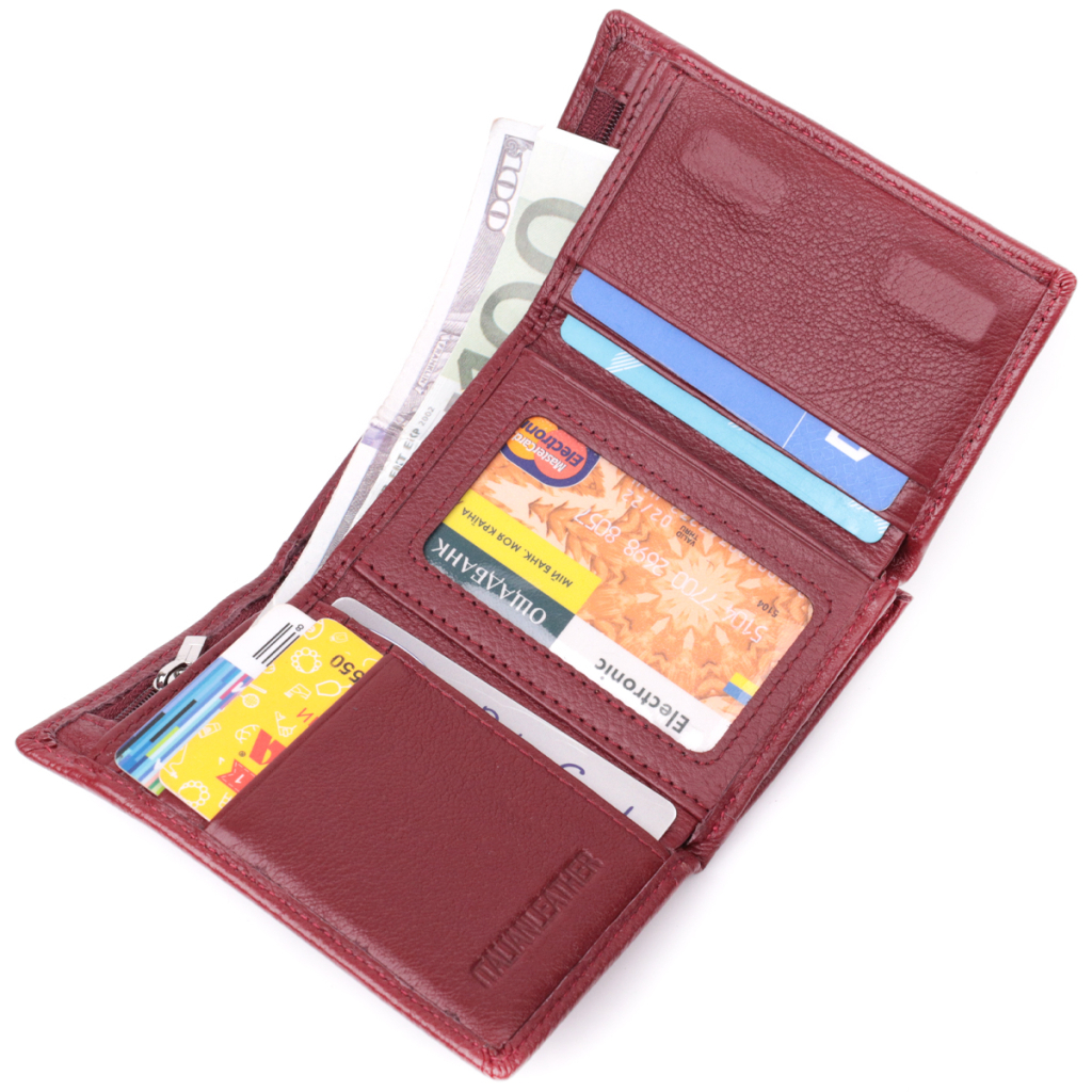 Гаманець ST Leather Шкіряний Бордовий (22489) - зображення 6