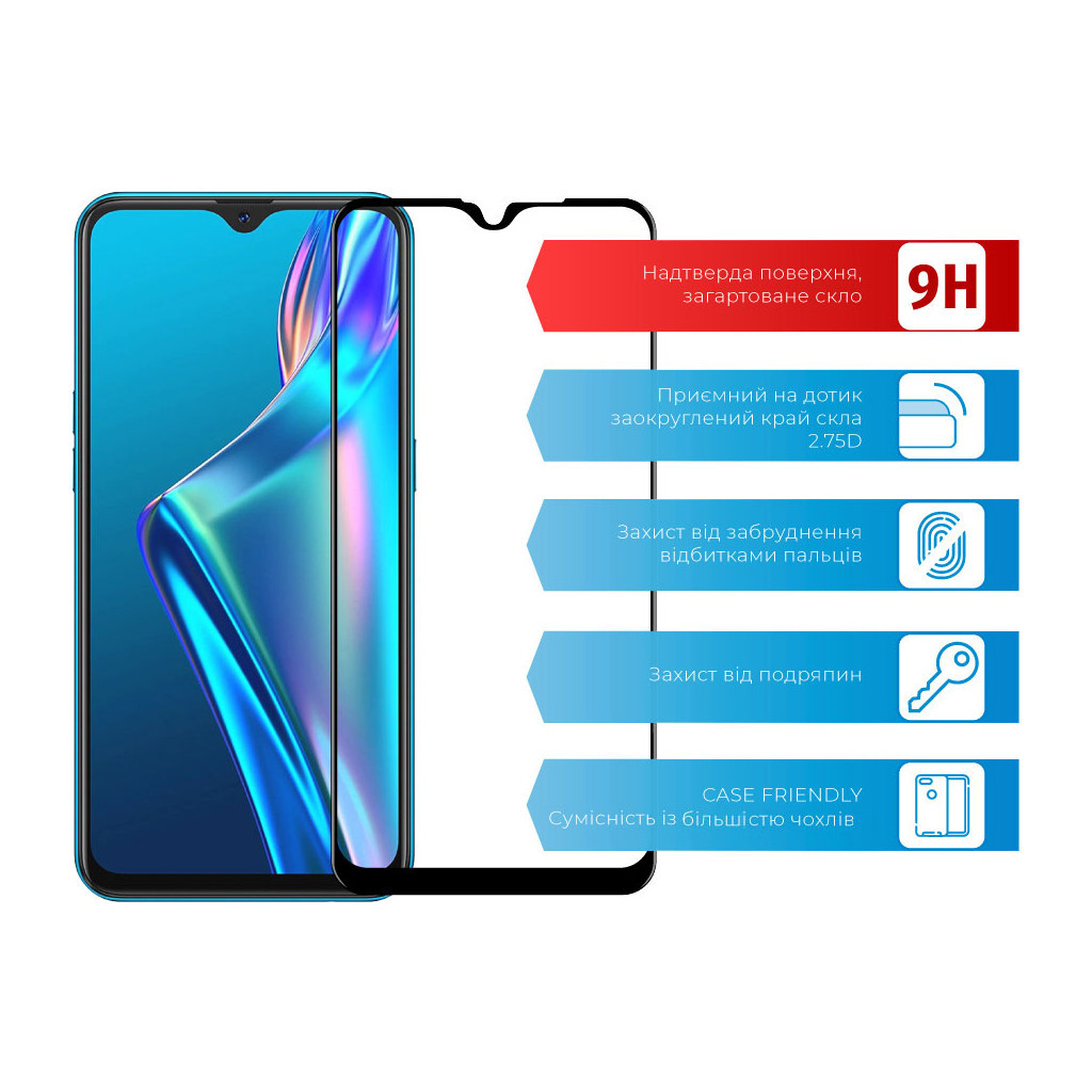 Скло захисне ACCLAB Full Glue Oppo A12 (1283126508356) - зображення 2