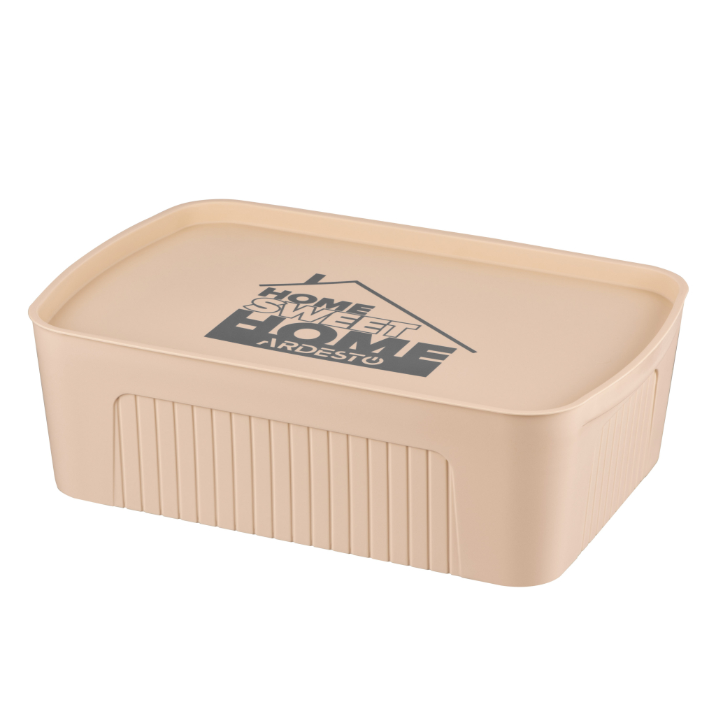 Контейнер для зберігання Ardesto З кришкою Бежевий 13 л (ARHC2513B) - зображення 1