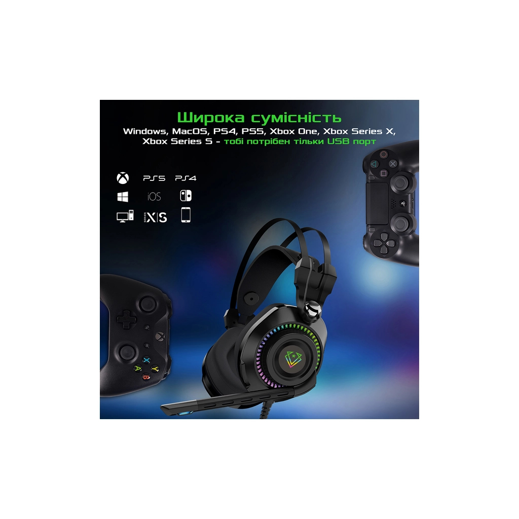 Навушники Vertux Bogota 7.1 USB Black (bogota.black) - зображення 5
