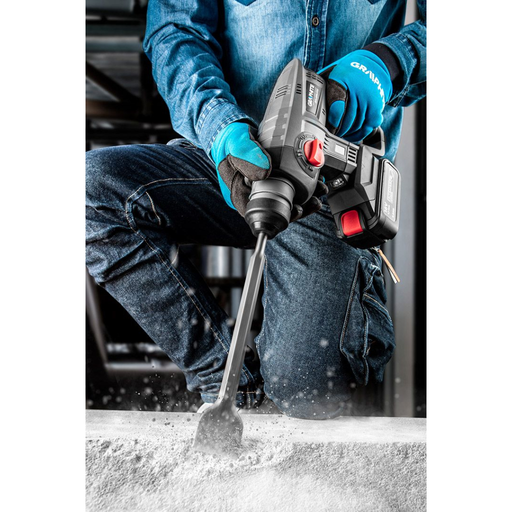 Перфоратор Graphite Energy+ SDS-plus, 18V, 2.2Дж, 2.26кг (без АКБ та ЗП) (58G027) - изображение 2