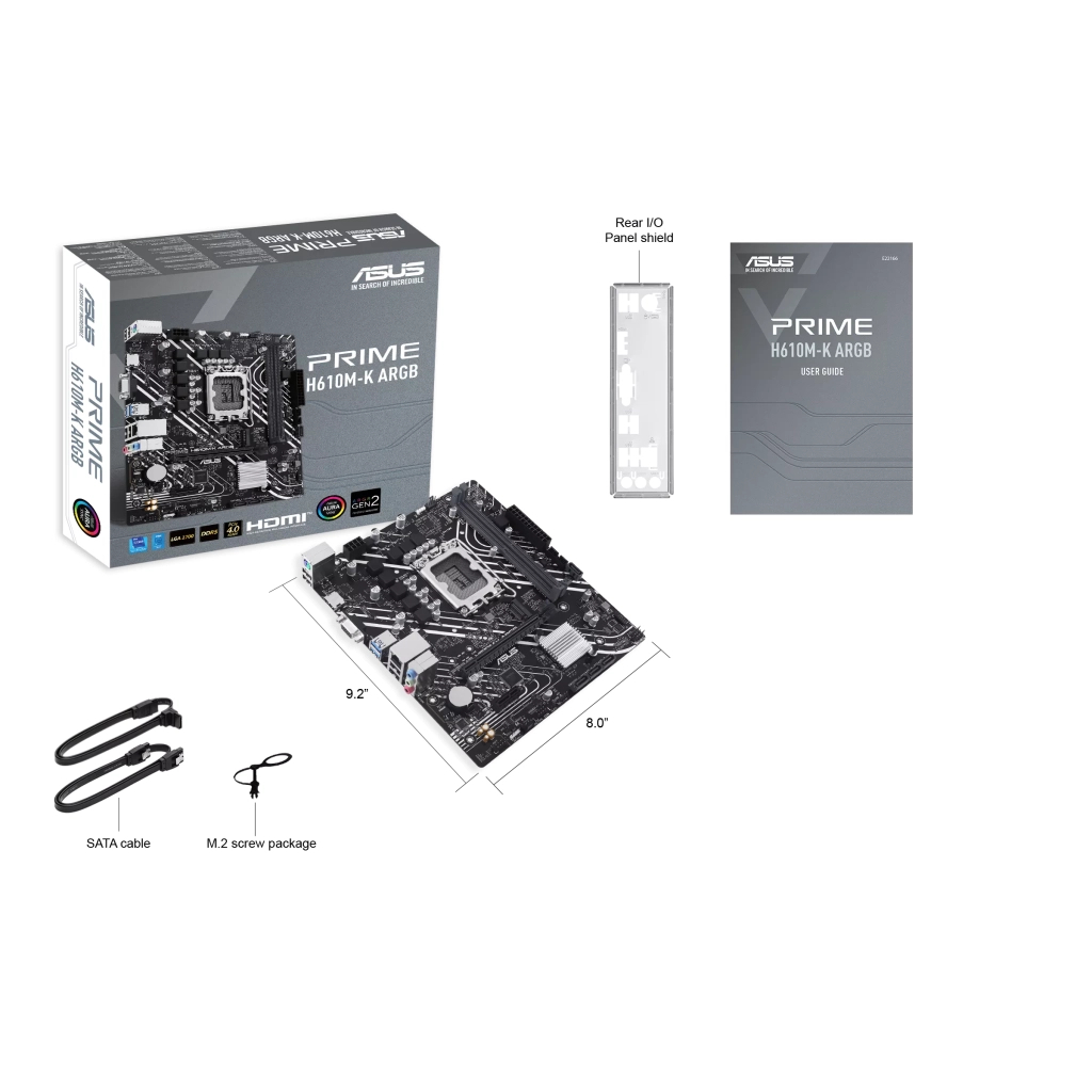 Материнська плата ASUS PRIME H610M-K ARGB - зображення 8