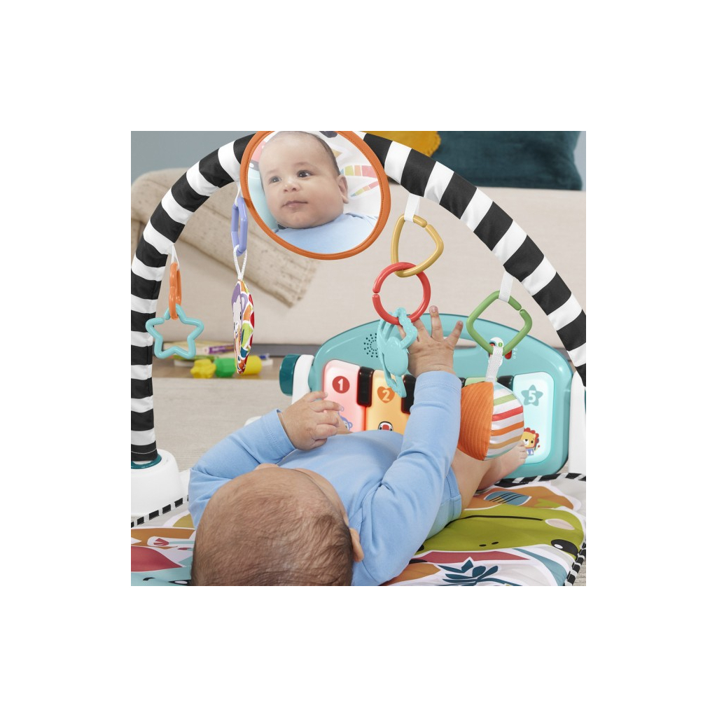 Дитячий килимок Fisher-Price ігровий центр блакитний Натискай та грай з технологією Smart Stages (англ.) (HWY58) - зображення 7