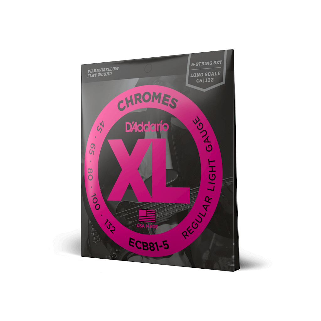 Струни для гітари D'Addario XL Chromes Bass Regular Light 5-String (45-132) (ECB81-5) - зображення 2