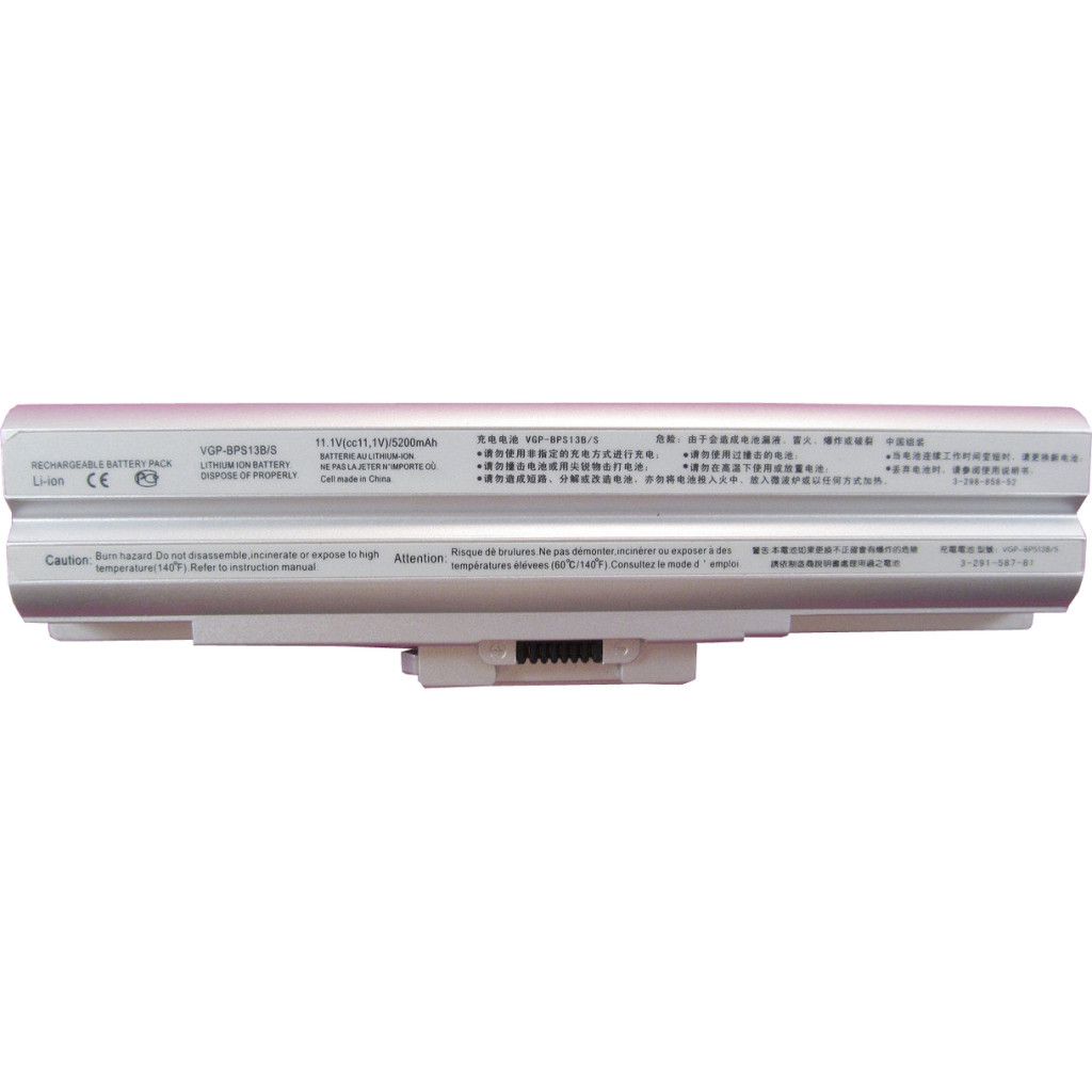Акумулятор до ноутбука Sony VGP-BPS13AS (Vaio VGN-FW), 5200mAh, 6cell, 11.1V (A41420) - зображення 1