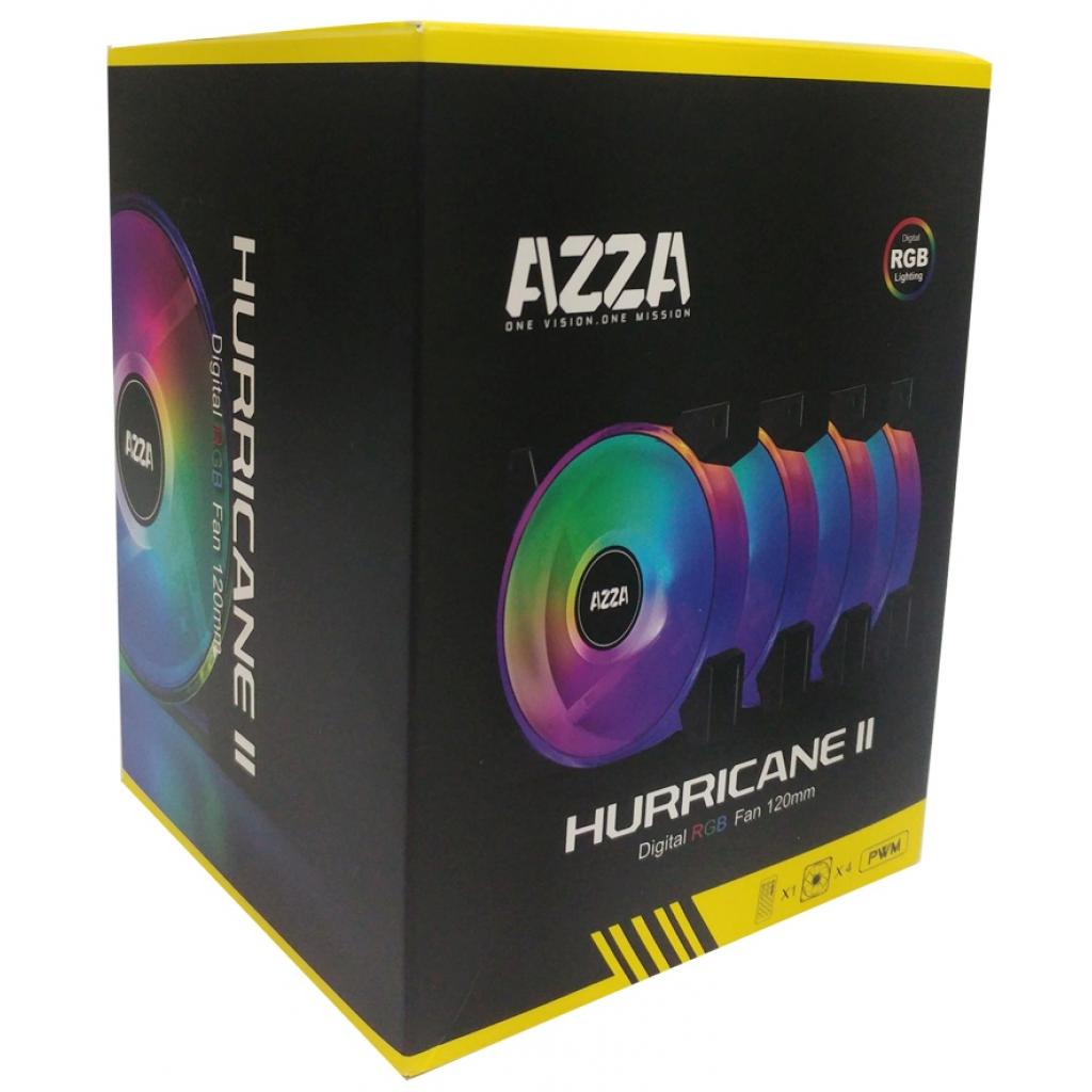 Кулер до корпусу Azza 4 X HURRICANE II (FAAZ-12DRGBB2-241/FNAZ-12DRGB2-241) - зображення 5