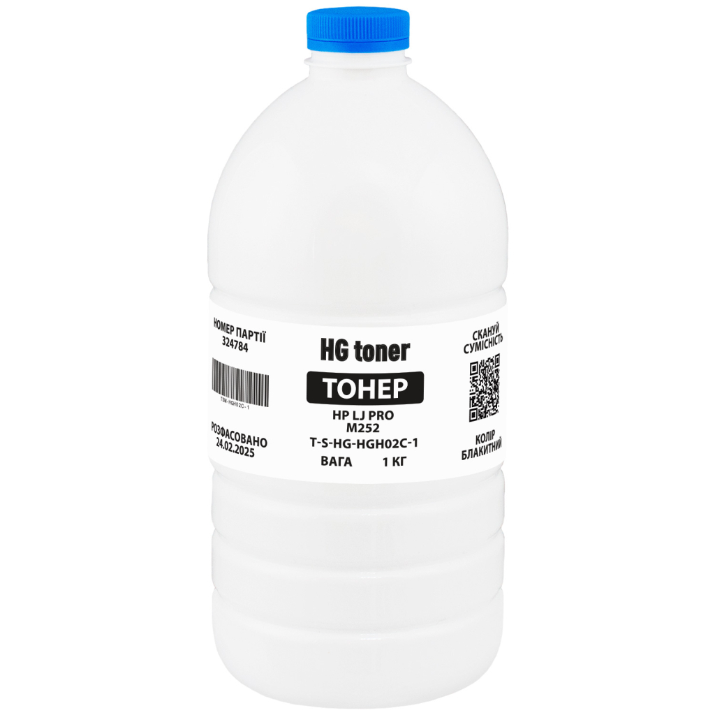 Тонер HP CLJ Pro M252 1кг, cyan HG (TSM-HGH02C-1) - зображення 1