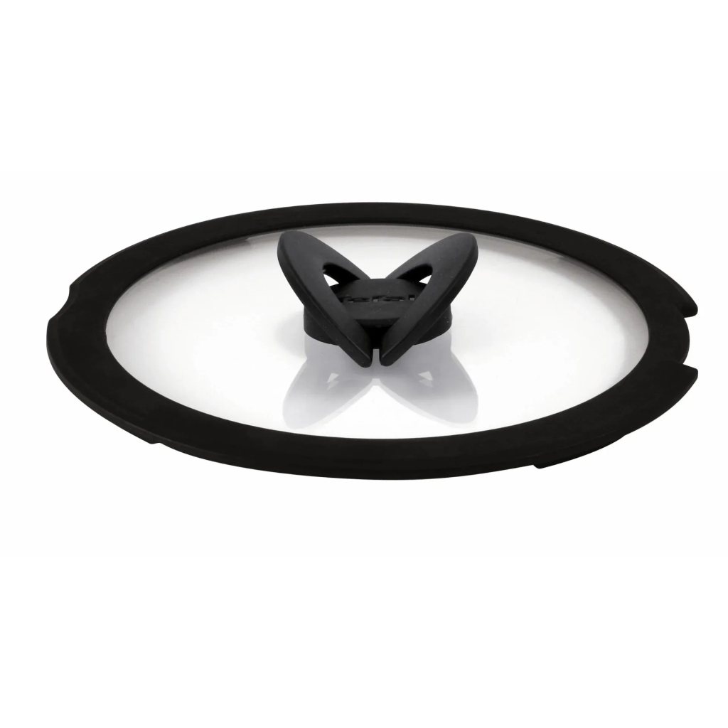 Кришка для посуду Tefal Ingenio 28см, скло, силікон, прозоро-чорний (L9846753) - зображення 1