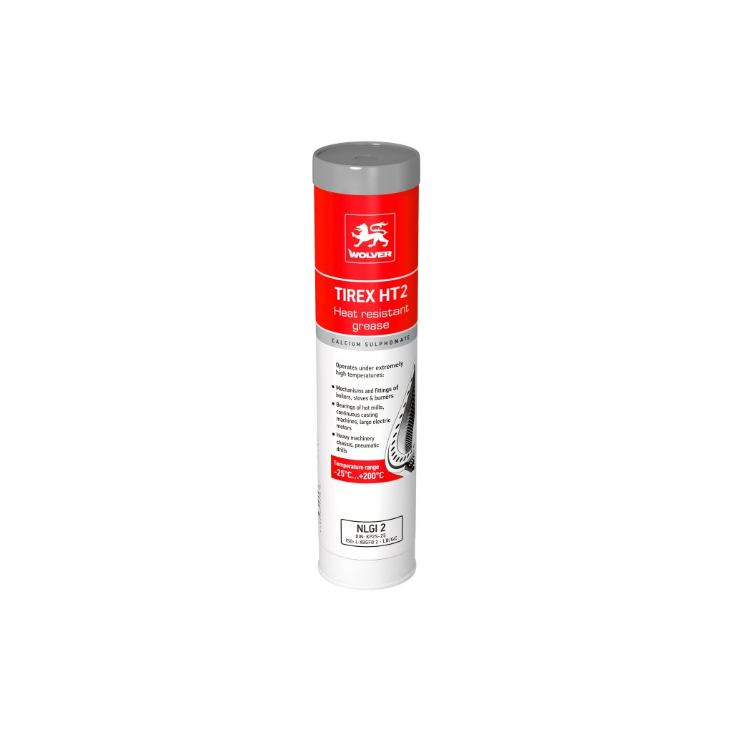 Мастило автомобільне Wolver Tirex HT2 (NLGI 2) (-25С..+200C) (червоний) (тубус 0,4кг) (4260360945618) - зображення 1