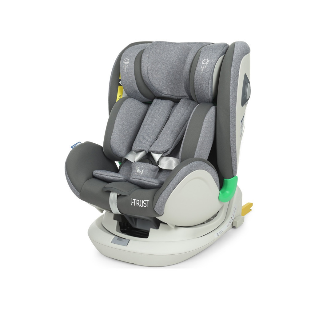 Автокрісло El Camino ME 1081 I-Trust 360 IsoFix 0-36 кг light grey - зображення 1