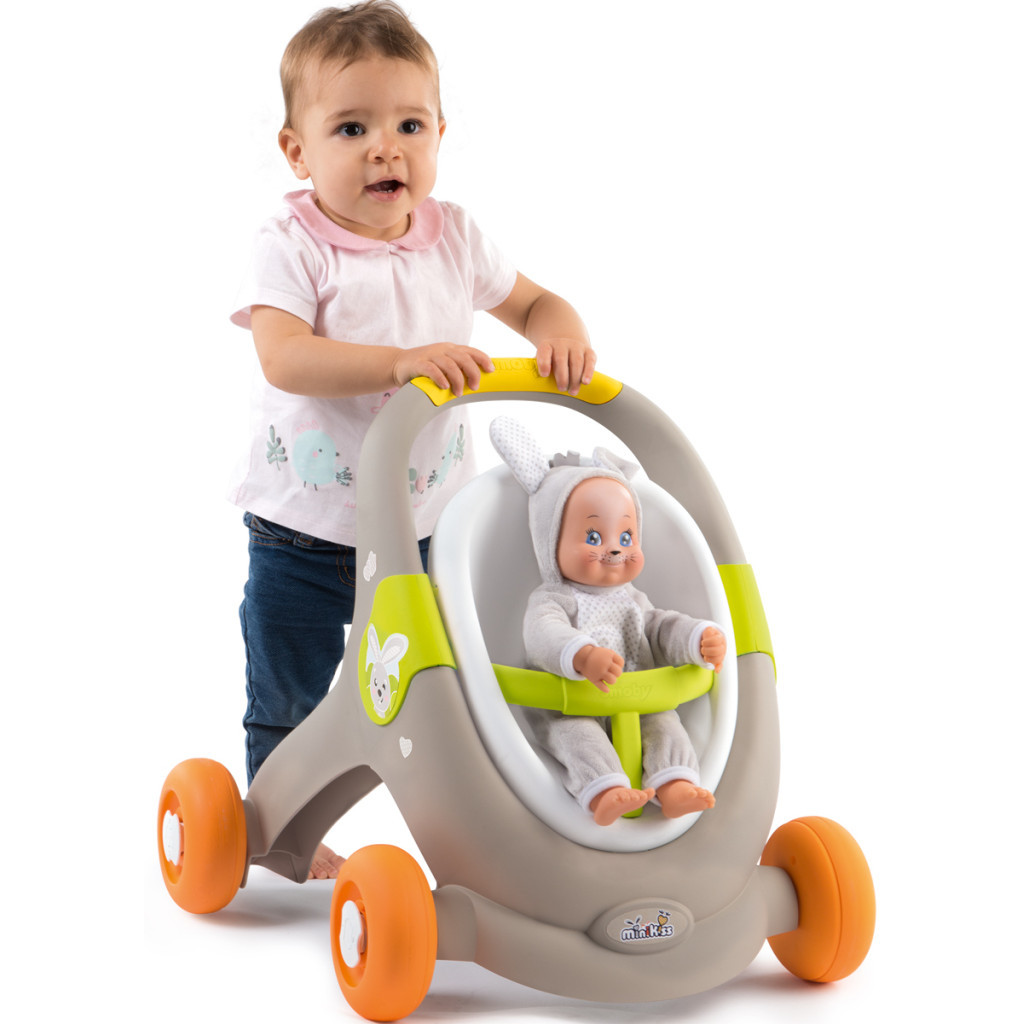 Коляска для ляльок Smoby Mini Kiss 3в1 Веселі тварини (210206) - зображення 5