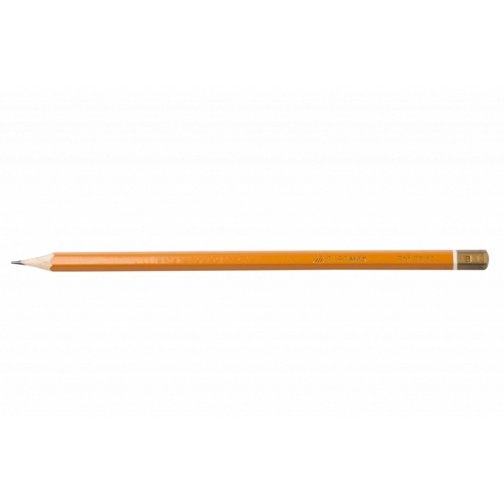 Олівець графітний Buromax Professional B без гумки Жовтий (BM.8542-12) - зображення 1