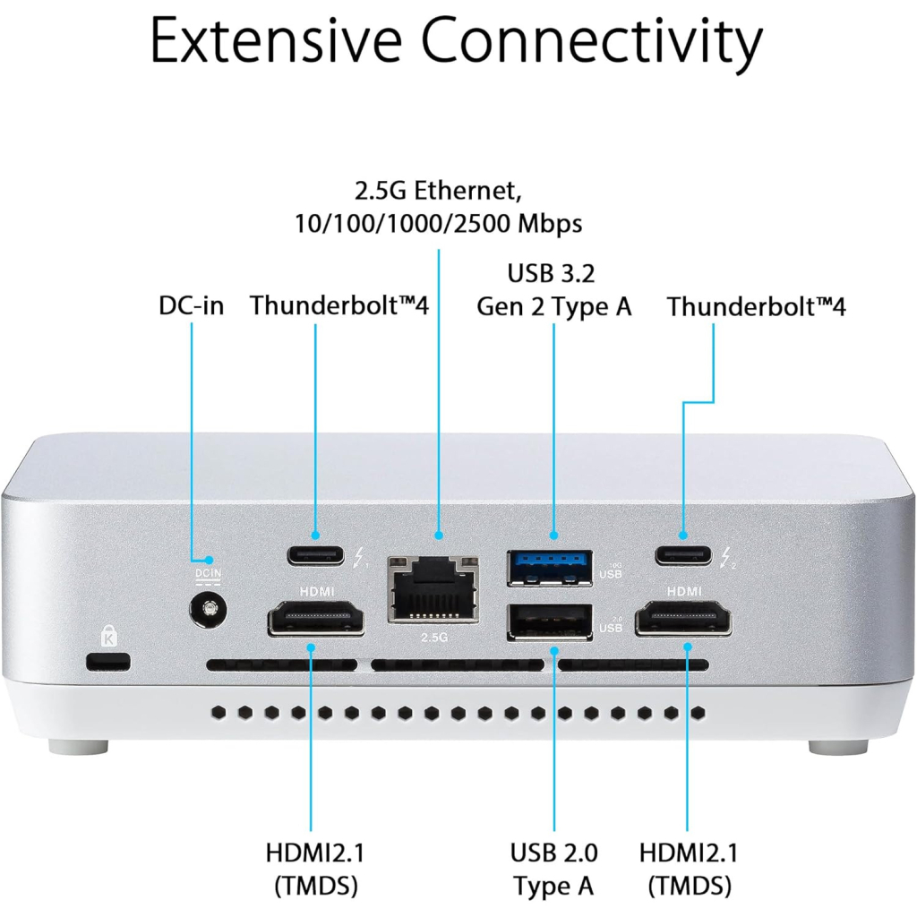 Комп'ютер ASUS NUC 14 Pro+ RNUC14RVSU900002I Kit(L6) / Ultra 9 185H, M.2 22x80 NVMe; 22x42 NVMe (90AR0051-M000J0) - зображення 9