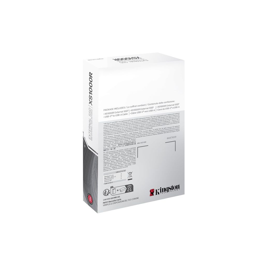 Накопичувач SSD USB-C 2TB Kingston (SXS1000R/2000G) - зображення 6