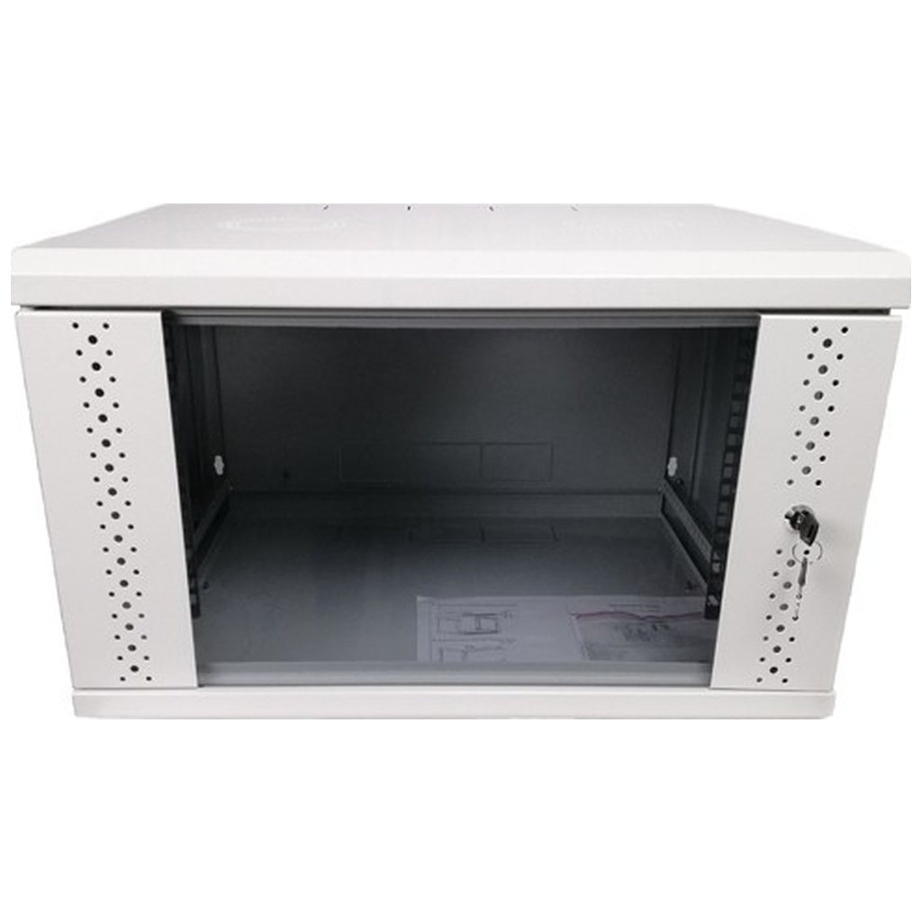 Шафа настінна Eserver 6U, 600х500х370 (Ш*Г*В), скло, сірий (ES-Е650G) - зображення 1