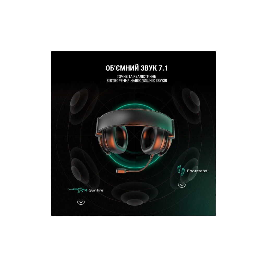 Навушники Fifine H6 RGB 7.1 Black - зображення 10