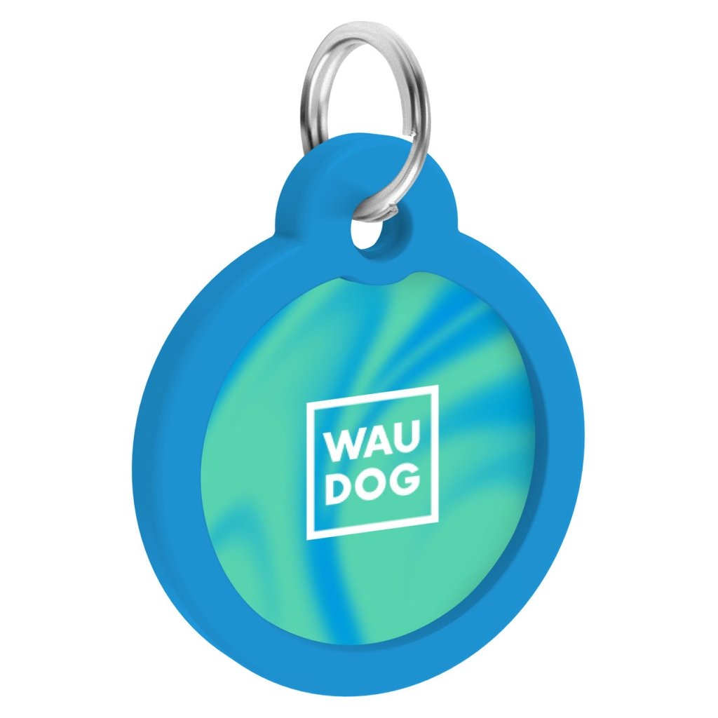 Адресник для тварин WAUDOG Smart ID з QR паспортом "Градієнт блакитний", коло 30 мм (230-4036) - изображение 4