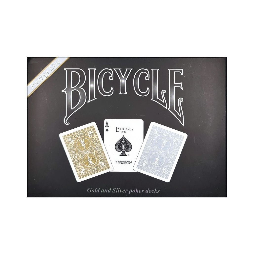 Гральні карти Bicycle Prestige (gold + silver) (2 колоды) (PC_BPLS2) - зображення 3
