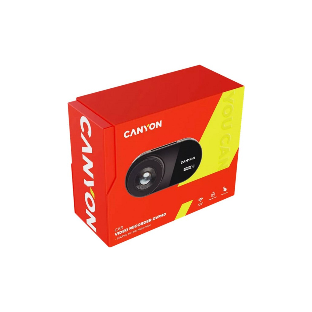 Відеореєстратор Canyon DVR40 UltraHD 4K 2160p Wi-Fi Black (CND-DVR40) - зображення 10