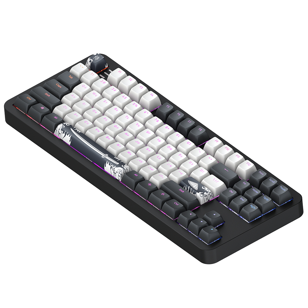 Клавіатура Dark Project ALU87 Bushido ABS RGB Mech G3MS Moonstone Black/White (DPKB_BUSHIDO_87_ANSI_UA) - зображення 3