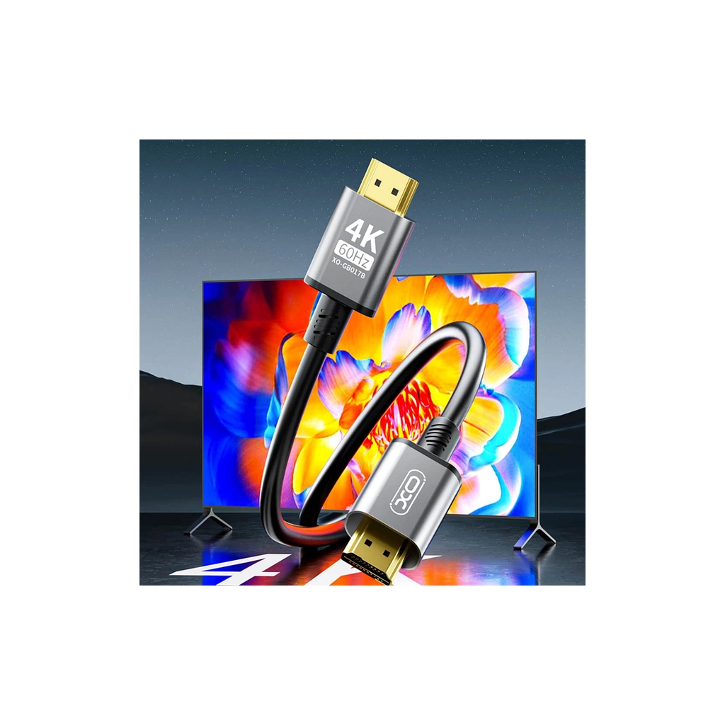 Кабель мультимедійний HDMI M to HDMI M 5.0m V2.0 black XO (GB017B-HDMI.tranish) - зображення 4