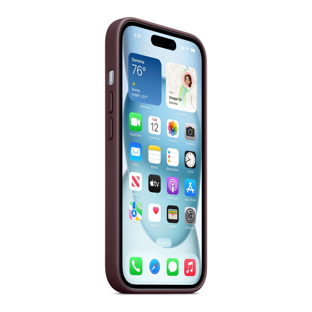 Чохол до мобільного телефона Apple iPhone 15 FineWoven Case with MagSafe Mulberry (MT3E3ZM/A) - зображення 7