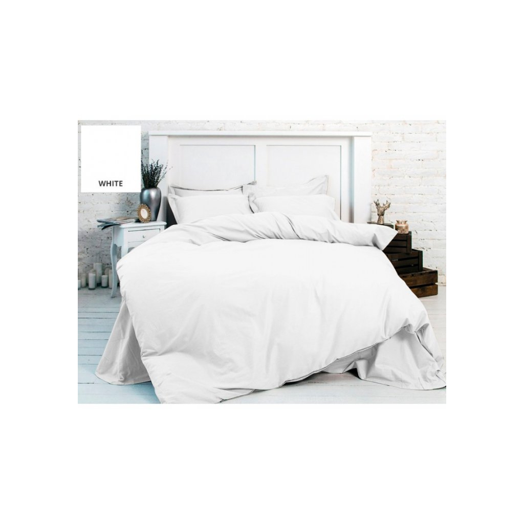 Постільна білизна MirSon Бязь Premium White 160х220 полуторний Євро (2200001476189) - зображення 1