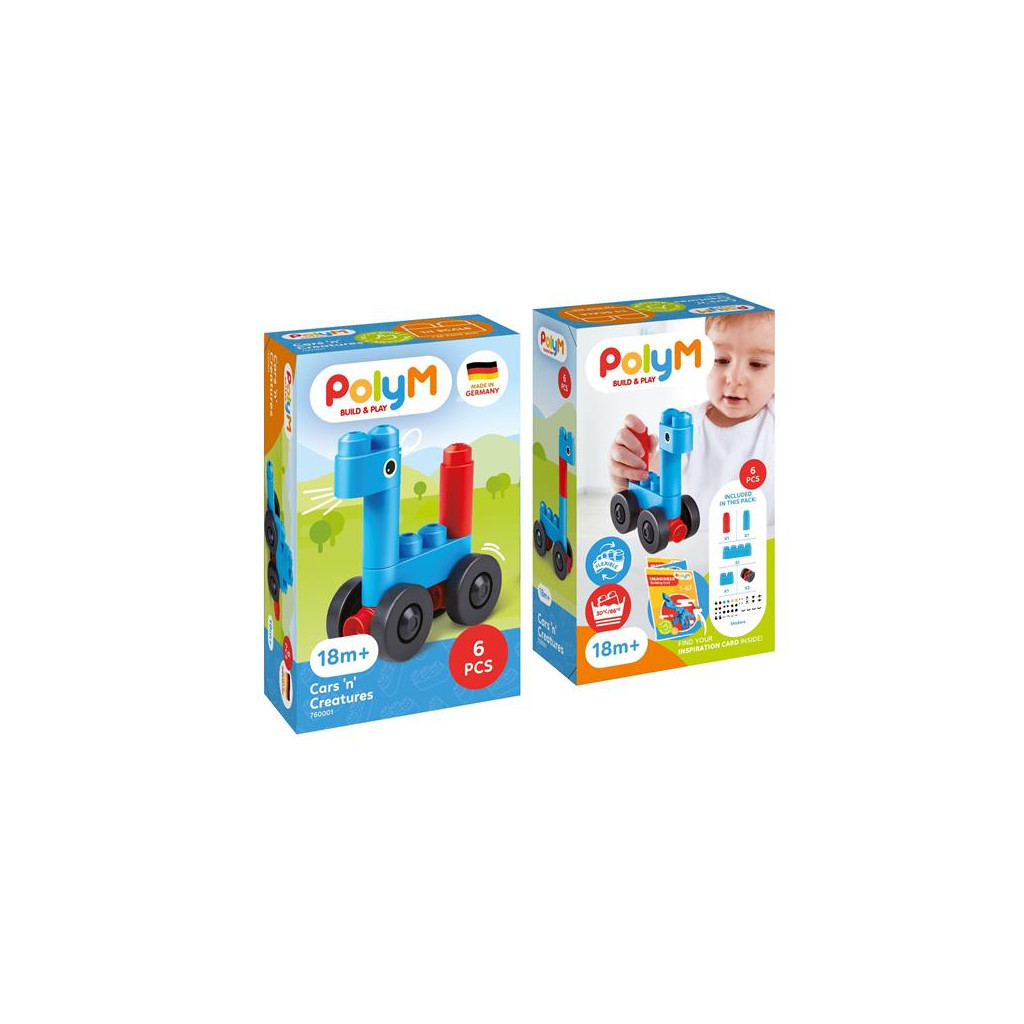 Конструктор PolyM Машинки і звірята 6 деталей (760001) - зображення 6