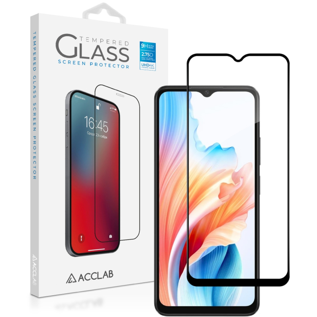 Скло захисне ACCLAB Full Glue Oppo A38 5G Black (1283126582462) - зображення 1