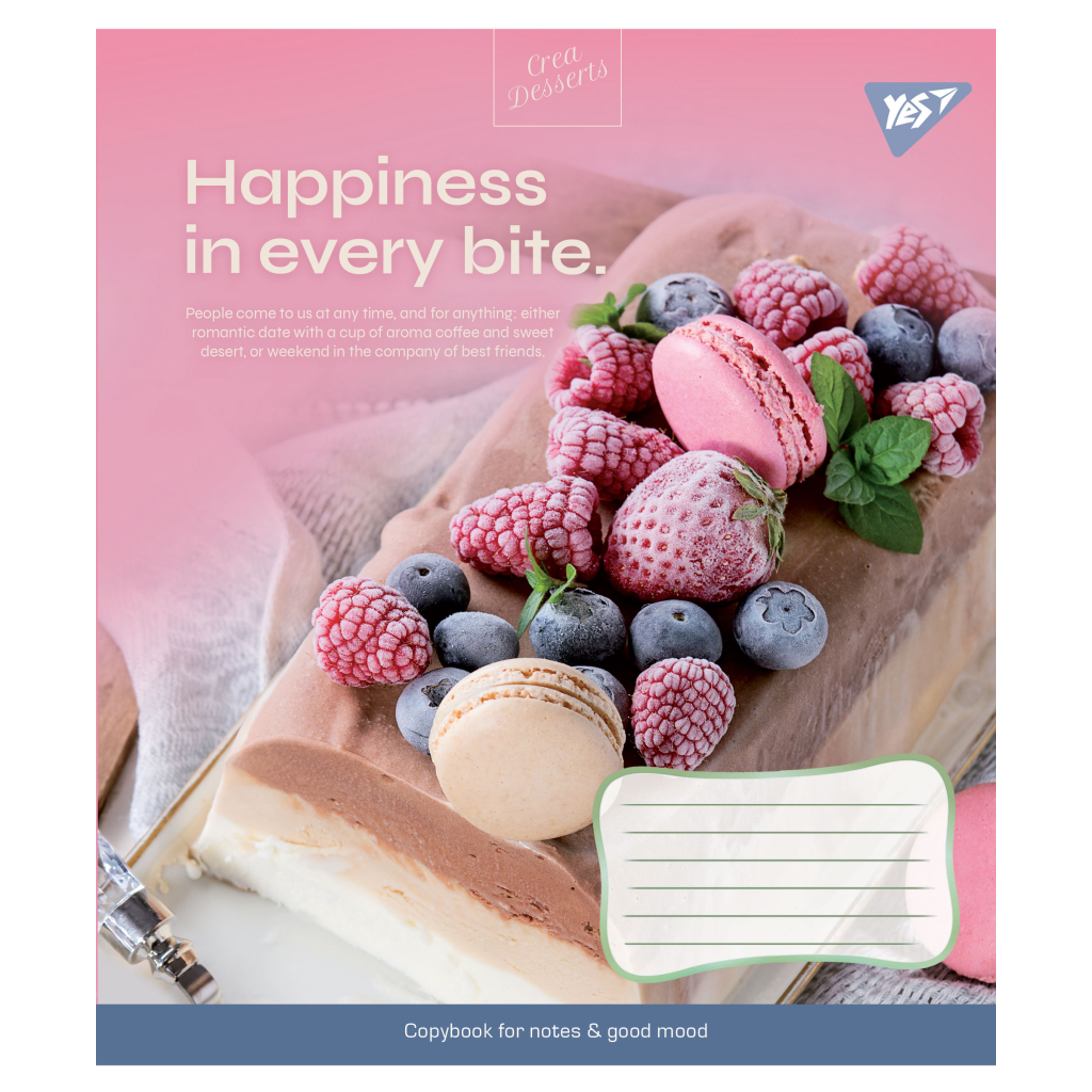 Зошит Yes А5 Desserts 96 аркушів, лінія (766506) - зображення 4