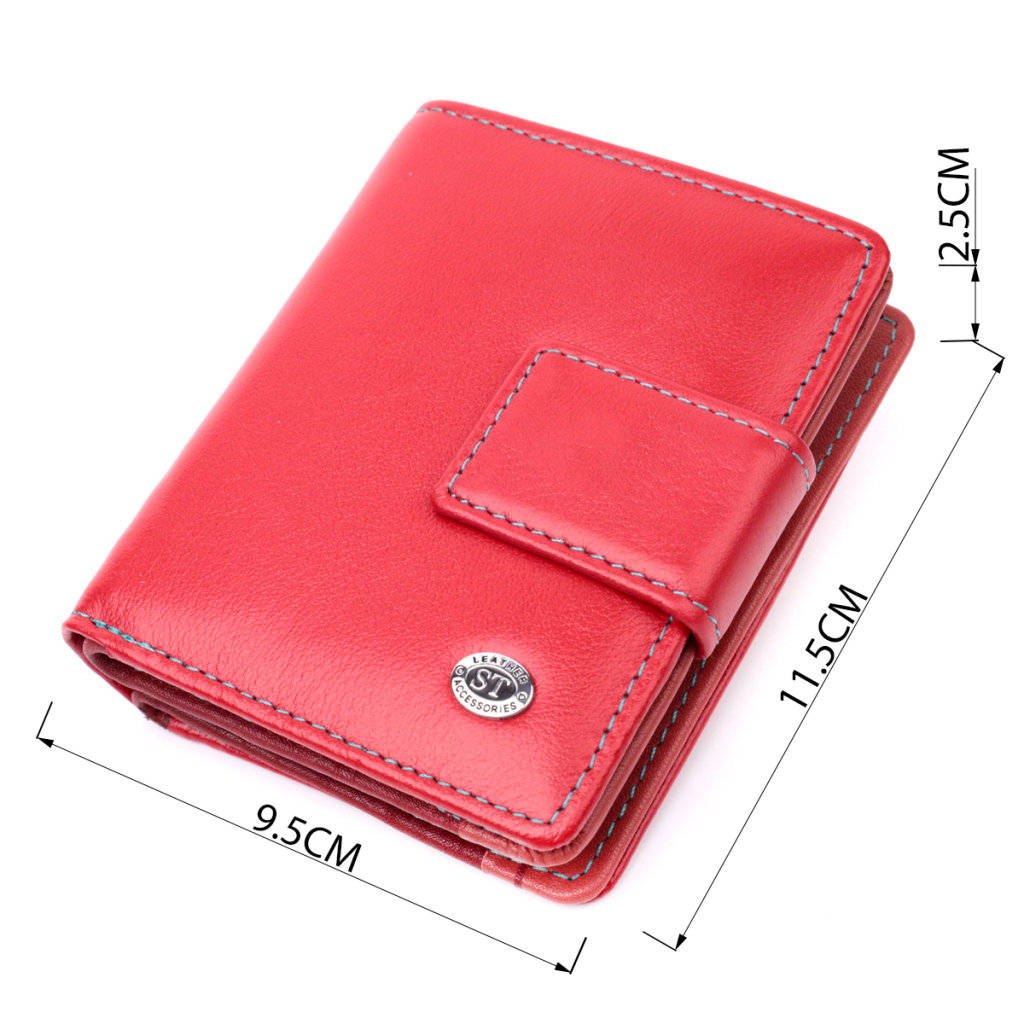 Гаманець ST Leather З натуральної шкіри Червоний (19437) - зображення 3