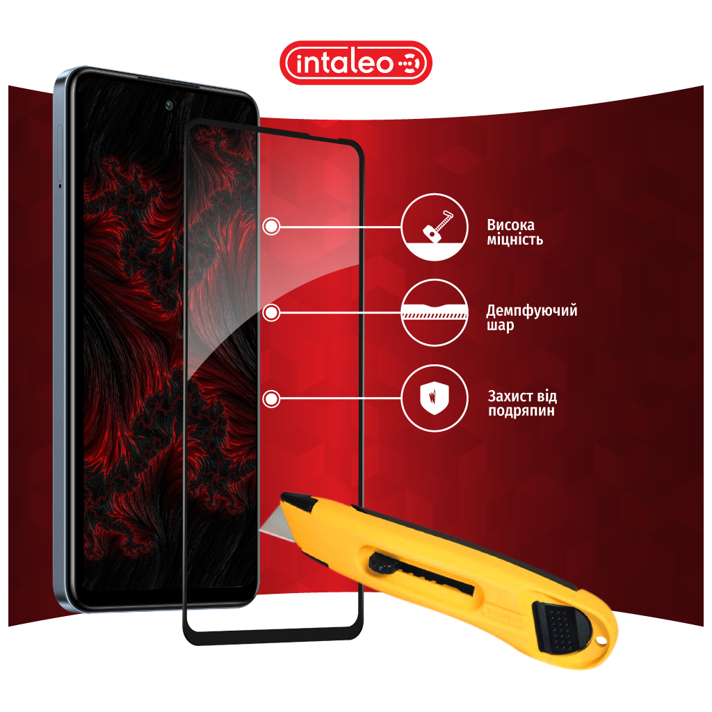 Скло захисне Intaleo Full Glue Infinix Smart 8 Black (1283126589621) - зображення 5