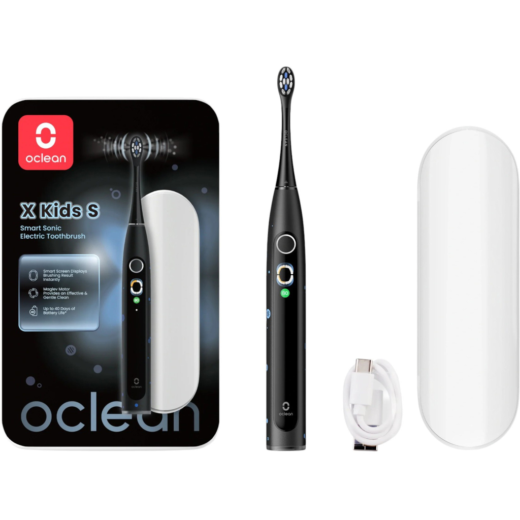Електрична зубна щітка Oclean X Kids Set Electric Toothbrush Black (6970810557237) - зображення 1