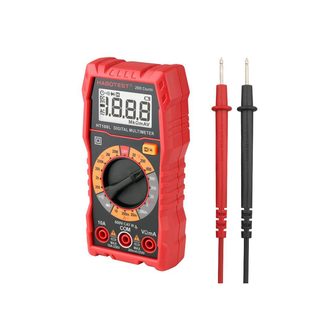 Цифровий мультиметр Habotest DC1000V/10A, AC750V/10A (HT118D) - изображение 2