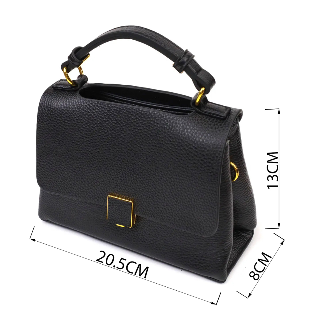 Сумка Vintage Жіноча з натуральної шкіри Чорна (22074) - зображення 3