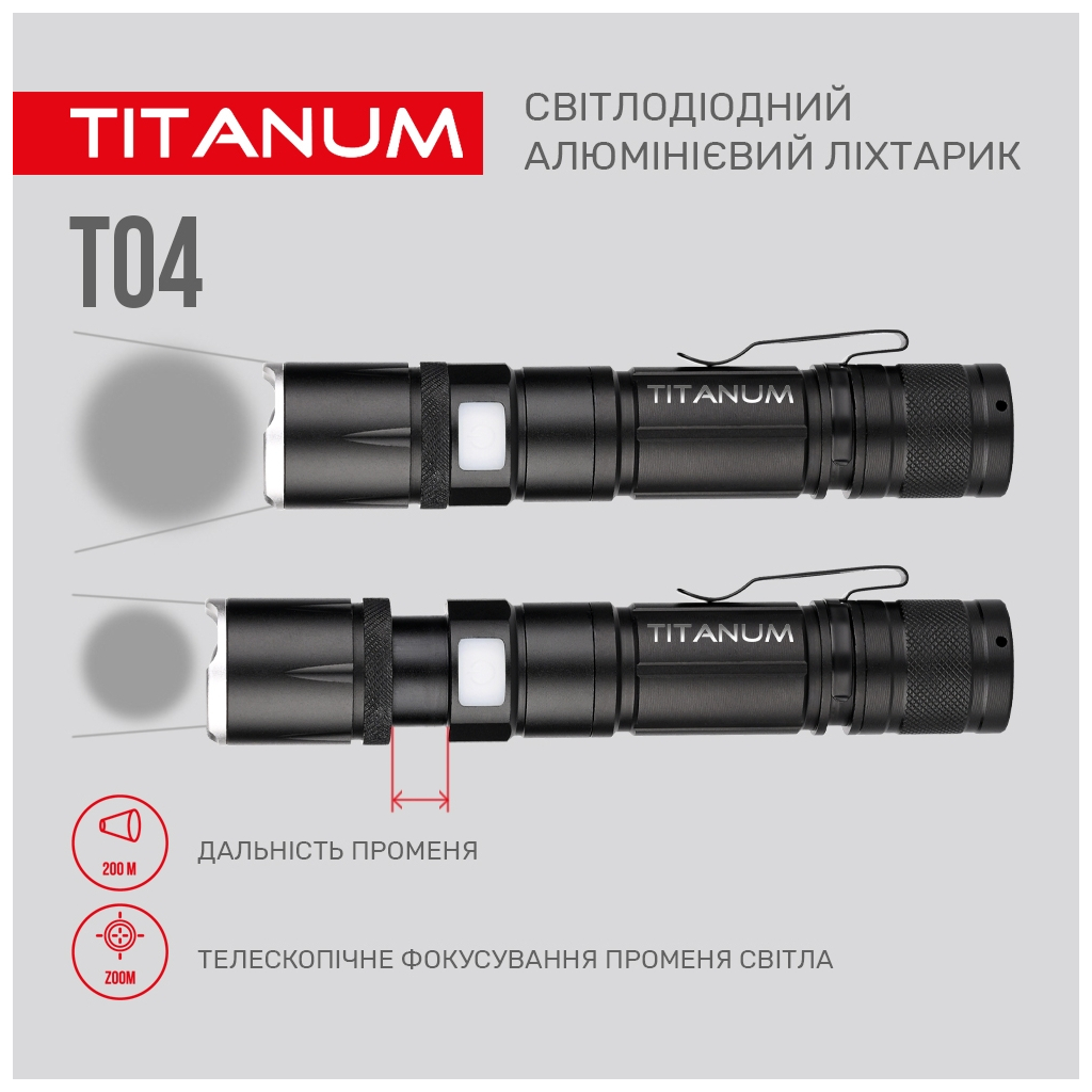 Ліхтар TITANUM 300Lm 6500K (TLF-T04) - зображення 6