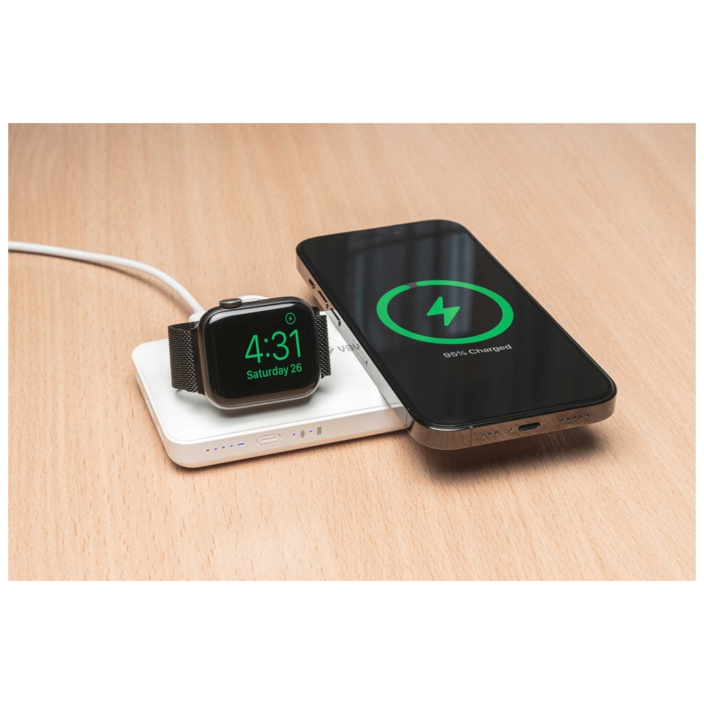 Батарея універсальна YENKEE 10000mAh, PD, 22,5W, 3in1, Qi Wireless, white (YPB 510 / 37000006) - зображення 5