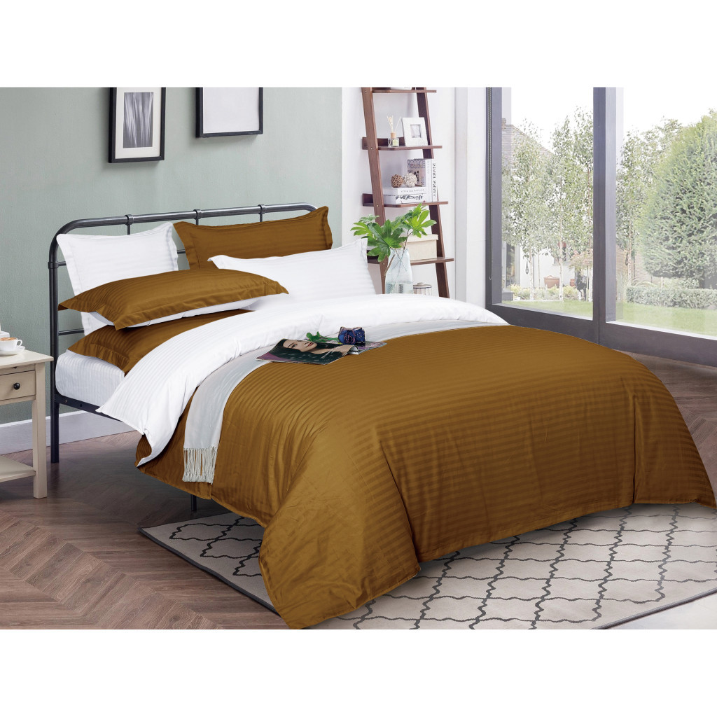 Постільна білизна MirSon Satin Stripe 30-0005 + 30-0001 Batul 143х210 Сімейна (2200005256510) - зображення 1