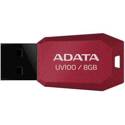 USB флеш накопичувач ADATA 8GB DashDrive UV100 Red USB 2.0 (AUV100-8G-RRD) - зображення 1