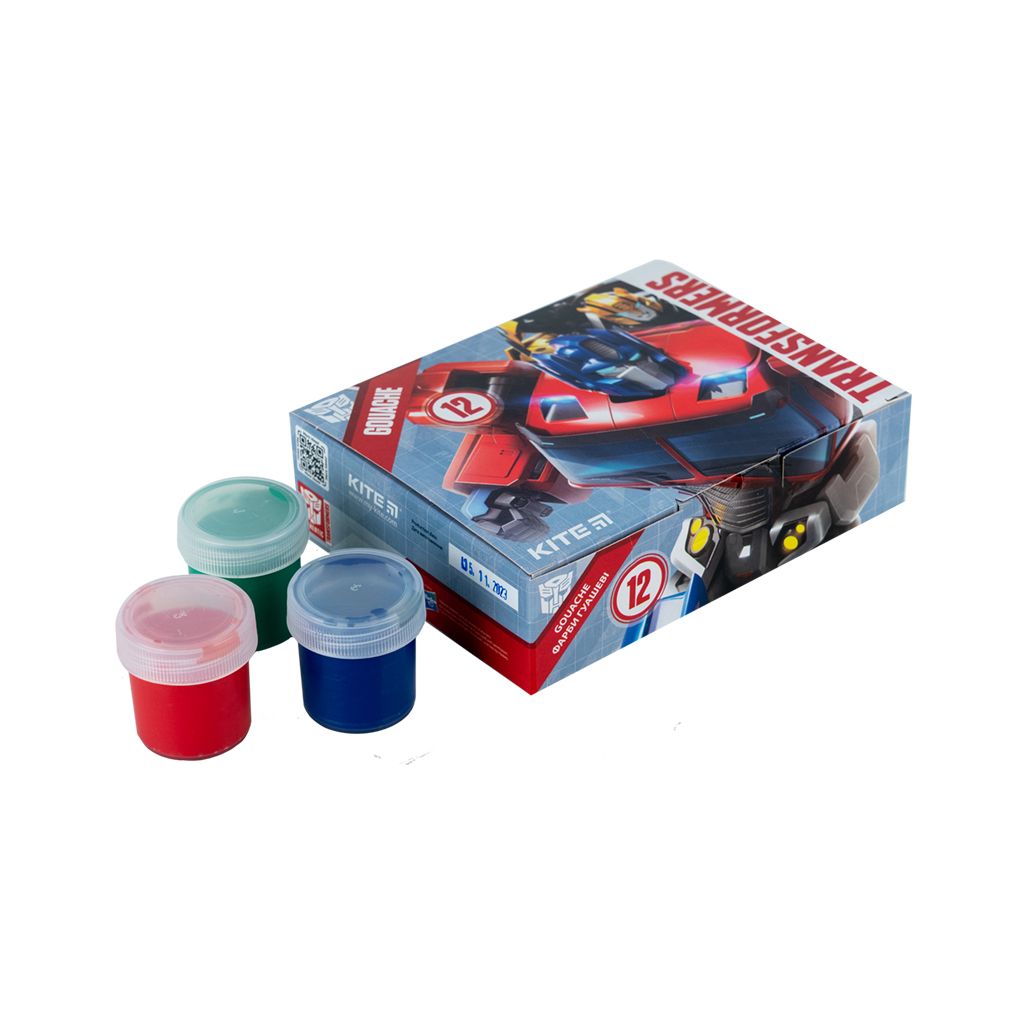 Гуашеві фарби Kite Transformers 12 кольорів, 20 мл (TF23-063) - зображення 3