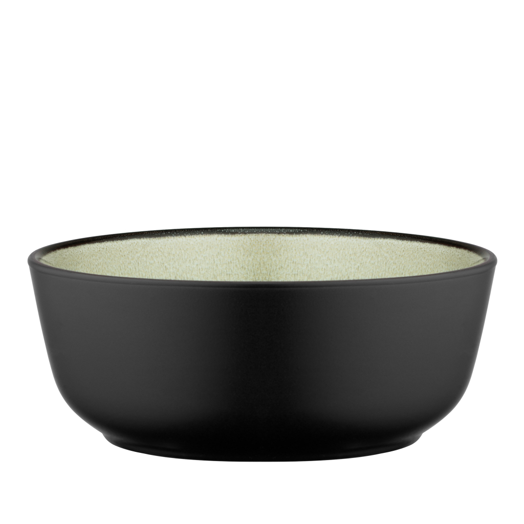 Салатник Ardesto Bolzano 720мл, кераміка, чорно-зелений, (AR2916BM) - зображення 2