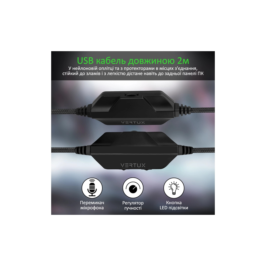 Навушники Vertux Blitz 7.1 USB Black (blitz.black) - зображення 4